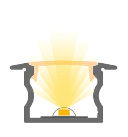 Integrerad LED linjär stång - infälld - PHILADELPHIA SILVER -24V- 0.5m - 1 m - 1.5m - 2m