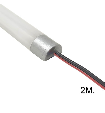 Barra lineare LED integrata- Superficie - TENNESEES ARGENTO -24V- 0,5m - 1m - 1,5m - 2m