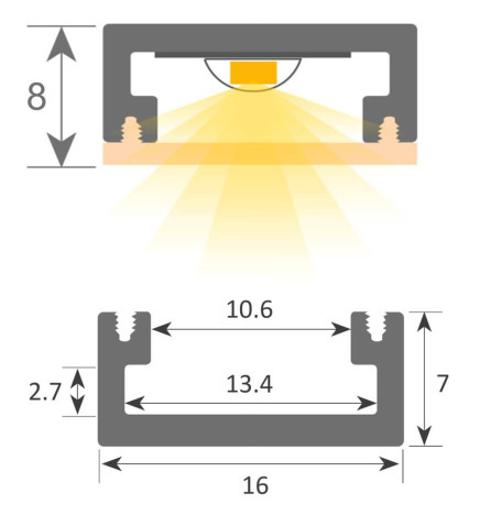 Lámpara Lineal Colgante - MILANO PLATA - 0.5m - 1m - 1,5m - 2m - IP20