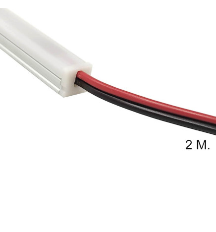 Barra Lineal LED integrado - Superficie - DETROIT PLATA -24V-  0,5m - 1m - 1,5m - 2m