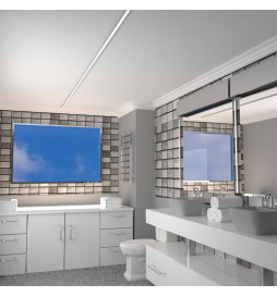 Lineær lampe LED - overflatetak  - NEW YORK SØLV - 0,5m - 1m - 1,5m - 2m - IP54