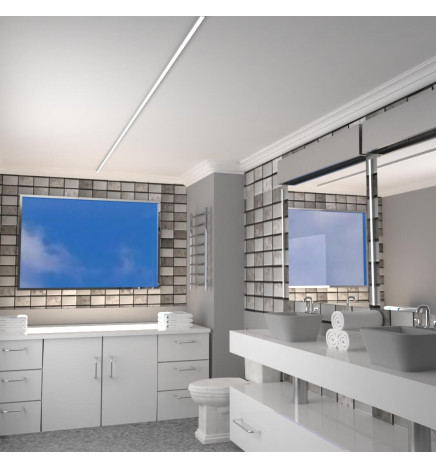 Lineær lampe LED - overflatetak  - NEW YORK SØLV - 0,5m - 1m - 1,5m - 2m - IP54