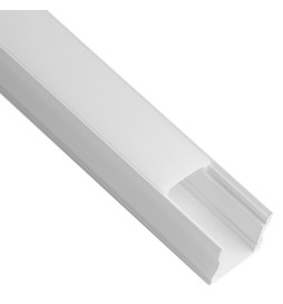 Aluminiumprofil Schwarz und Weiß  -U - 2 Meter - für LED