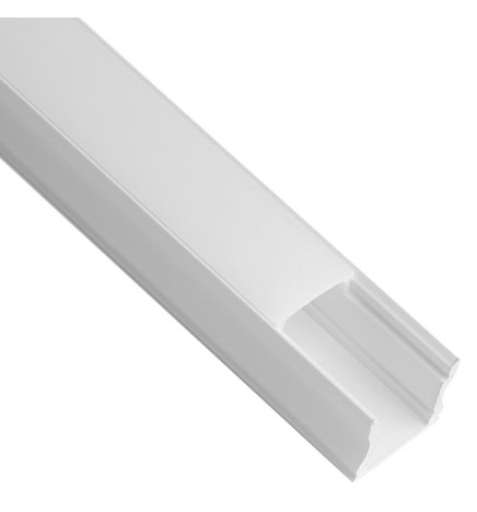 Perfil Branco e Preto - 2 metros - U - Alumínio - para LED