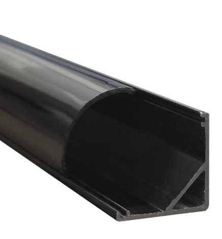 Aluminiumprofil  - Svart Vit - 2 meter - L - för LED