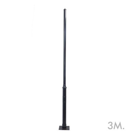 Søjle REKA - Sort - 3 meter - 4 meter