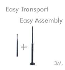 Kolumn REKA - Svart - 3 meter - 4 meter