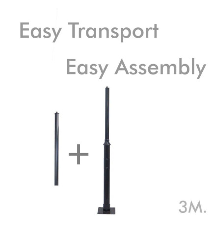 Kolumn REKA - Svart - 3 meter - 4 meter