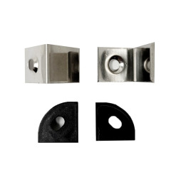 Perfil Branco e Preto - 2 metros - U - Alumínio - para LED