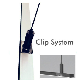 Lineaarinen lamppu - riipus - MILANO SLIM MUSTA - 0,5 m - 1 m - 1,5 m - 2 m - IP54