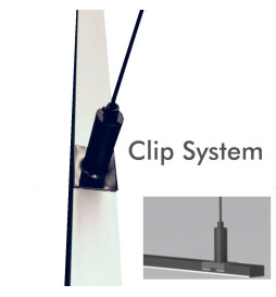 Linearlampe Pendelleuchte - MILANO SLIM SILBER CURVES - 0,5 m - 1 m - 1,5 m - 2 m - IP20