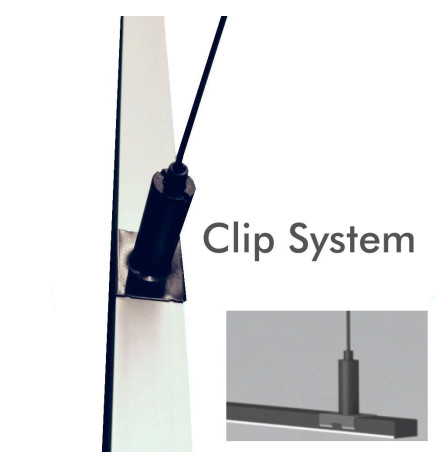 Lineær lampe - vedhæng - MILANO SLIM SØLV CURVES- 0,5 m - 1 m - 1,5 m - 2 m - IP20