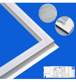 FIT LED-Panel 60x60 44W - Philips Certa - Hvit Lysramme - CCT