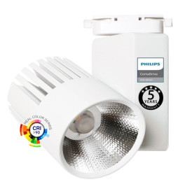 LED Strahler 40W UPPSALA Weiß BRIDGELUX Chip 1-Phasen Schienensystem CRI +90