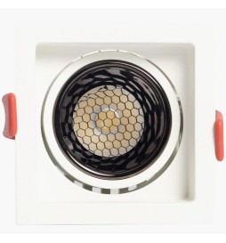 Encastrável LED 12W Quadrado Branco Bridgelux Chip - UGR11- CCT- CRI+92