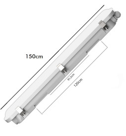 Vanntett integrert LED Armatur 50W Philips Driver COREPLUS - CCT - 150cm