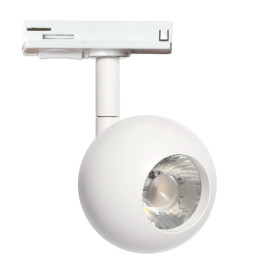 LED Strahler 10W FENIX -  Weiß - 1-Phasen Schienensystem - CRI+93