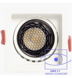 Empotrable LED 12W Cuadrado Blanco Bridgelux Chip - UGR11- CCT- CRI +92