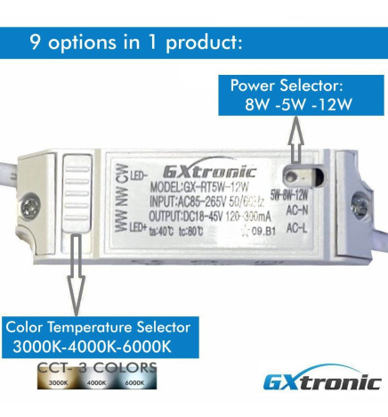 Downlight LED 12W Blanc - Bridgelux Chip - UGR11- CCT