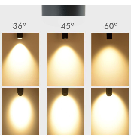 LED spotlight28W  LEIPZIG  3- fasetskinne - VOSSLOH - Justerbar optik - 36º-60º