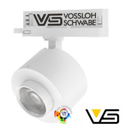 Faretto LED 28W  LEIPZIG - Binario Trifase - VOSSLOH - Ottica orientabile - 36º-60º