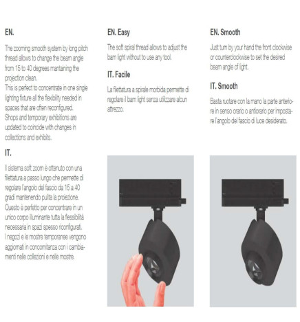Foco LED 28W LEIPZIG Trifásico - VOSSLOH - Optica Regulable 36º-60º