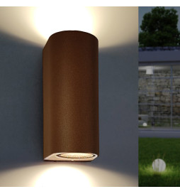 LED Wandleuchte Außen - IP54 - GU10 x2