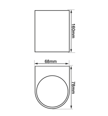 LED-seinävalaisin IP54 - GU10 x2