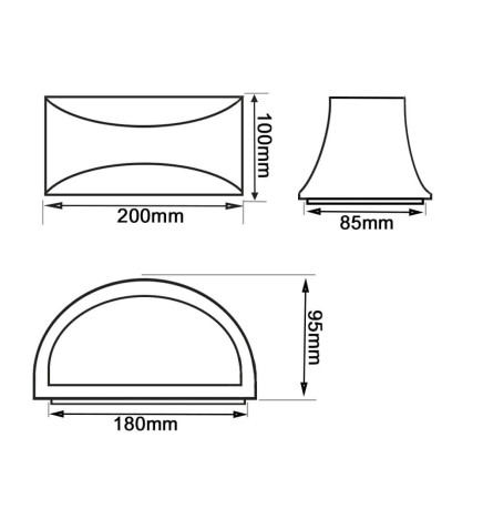 LED Wandleuchte Außen - IP54 - E27