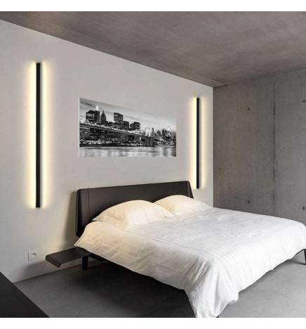 LED Wandleuchte - Lineare - WASHINGTON SCHWARZ - 0,5m - 1m - 1,5m - 2m - IP54