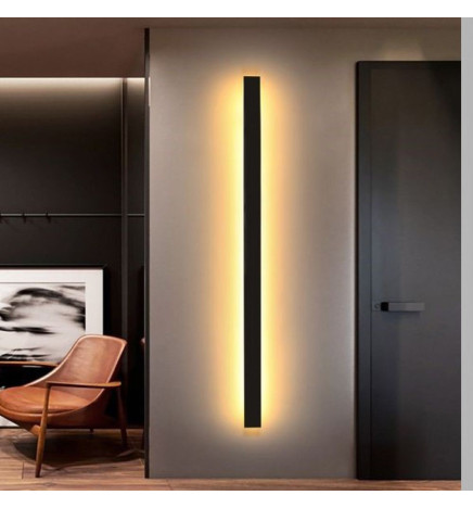 LED-Væglampe  -Lineær - WASHINGTON SORT - 0,5 m - 1 m - 1,5 m - 2 m - IP54