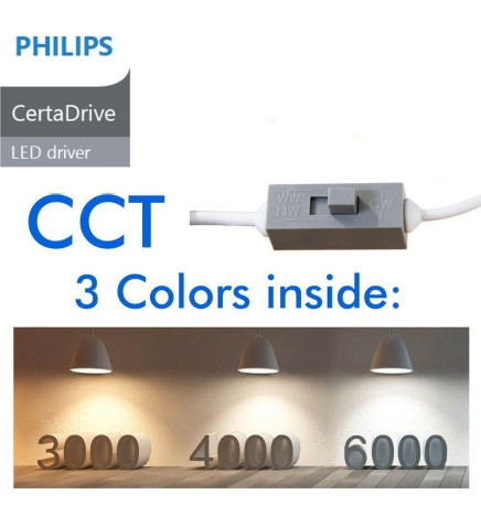 Downlight LED 40W Circular - Philips CertaDrive - CCT - UGR13 --IP65