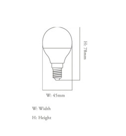 Lâmpada LED 6W  E27 G45 220º - OSRAM Chip