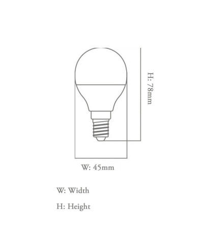 Lampadina LED 6W E27 G45 220º - OSRAM Chip