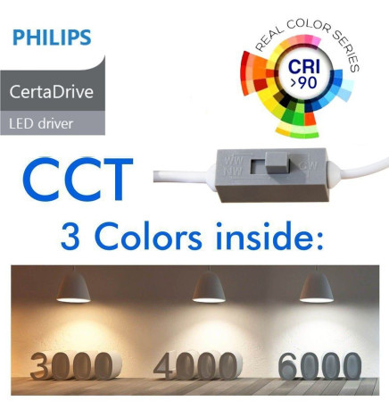 Downlight LED 44W Circulaire- Philips CertaDrive- CCT - UGR17