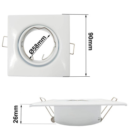 Frame Square adjustable for LED MR16  GU10