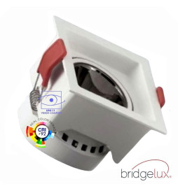 LED Strahler Downlight  LED 12W Quadrat Weiß - Bridgelux Chip - UGR11 - CCT- CRI+92