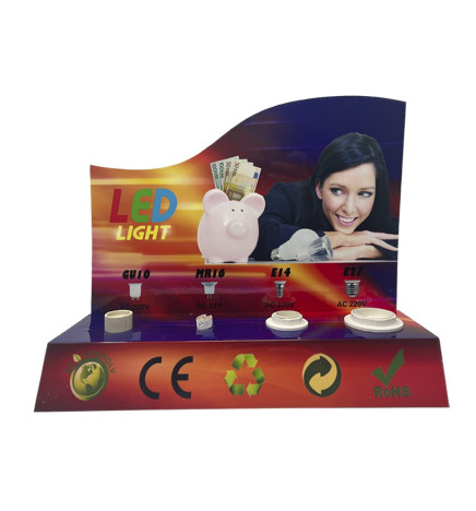 LED-valaistus Näytteilleasettaja