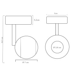 Spot à LED FENIX 12W blanc CRI+93 SURFACE -  UGR13 - CCT