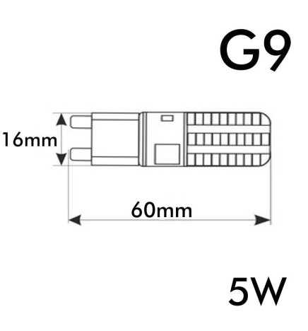 G9 LED Lampe - 5W - 360 ​​° G9 Dimmbare