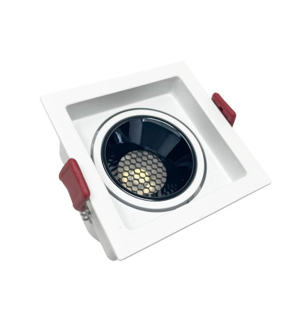 Empotrable LED 12W Cuadrado Blanco Bridgelux Chip - UGR11- CCT- CRI +92