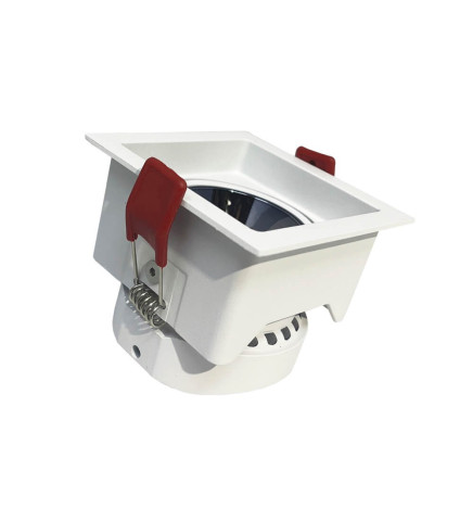 LED Strahler Downlight  LED 12W Quadrat Weiß - Bridgelux Chip - UGR11 - CCT- CRI+92