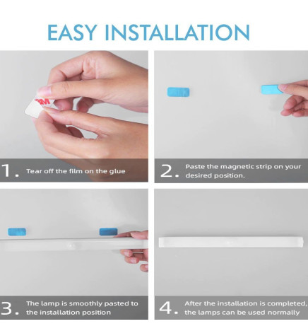 Pack 2 - Magnetic LED Closet Light - Motion Sensor - Lithium Battery - USB Rechargeable