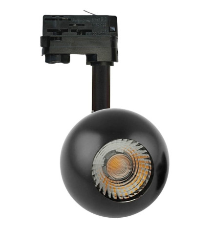 LED Strahler 10W FENIX -  Schwarzes Chrom - 3-Phasen Schienensystem - CRI+93