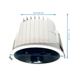LED Downlight 40W Cirkulär - Philips CertaDrive - CCT - UGR13 - IP65