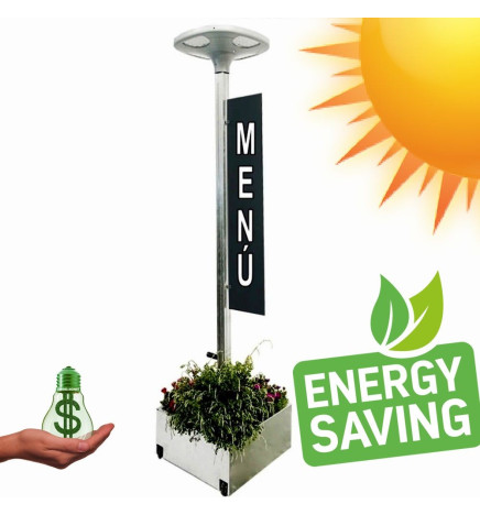 Farol Solar LED 100W Portátil SUNWAY +  Suporte Ajustável em altura com rodas