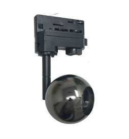 Spot LED 10W FENIX - chrome noir - Rail Triphasé - CRI+93