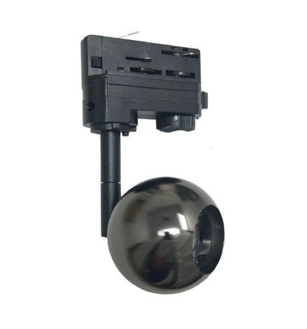 LED-Skinnespot 10W FENIX - sort krom - 3-faset skinne - CRI+93