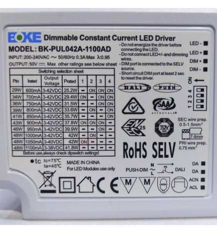Driver DALI 42W 1100mA IP20