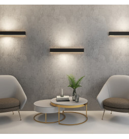 LED Vegglampe - Lineær - WASHINGTON SVART - 0,5m - 1m - 1,5m - 2m - IP54